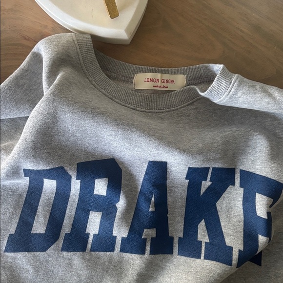 Lemon Ginger DRAKE Collegiate Sweatshirt – Grey/Blue - Picture 5 of 6